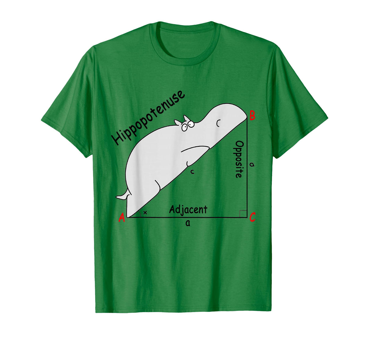 Hippopotenuse Hippopotamus Funny Math Geometry T-Shirt