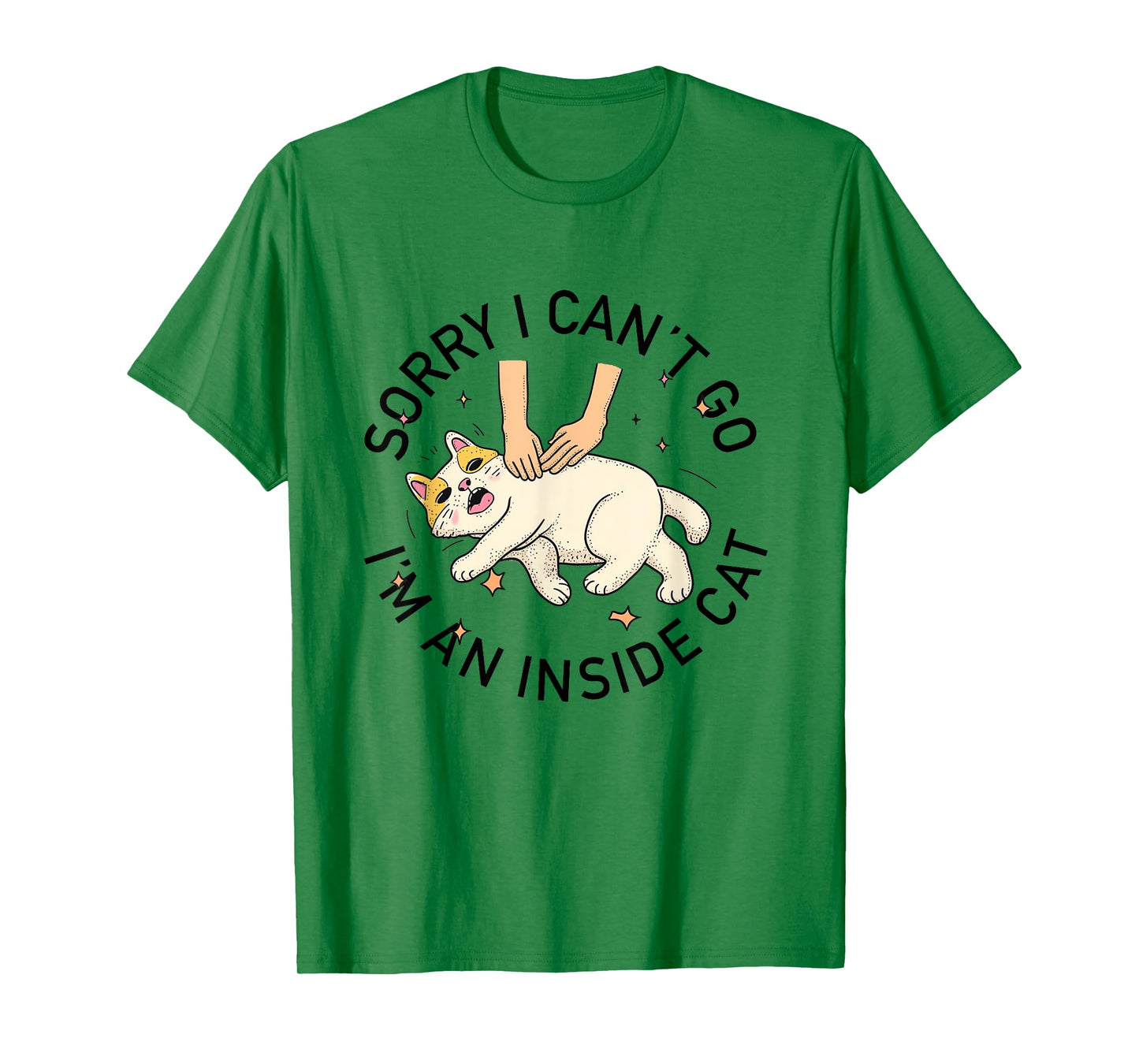 funny introvert cat I can't Go I'm an Inside cat Homebody T-Shirt