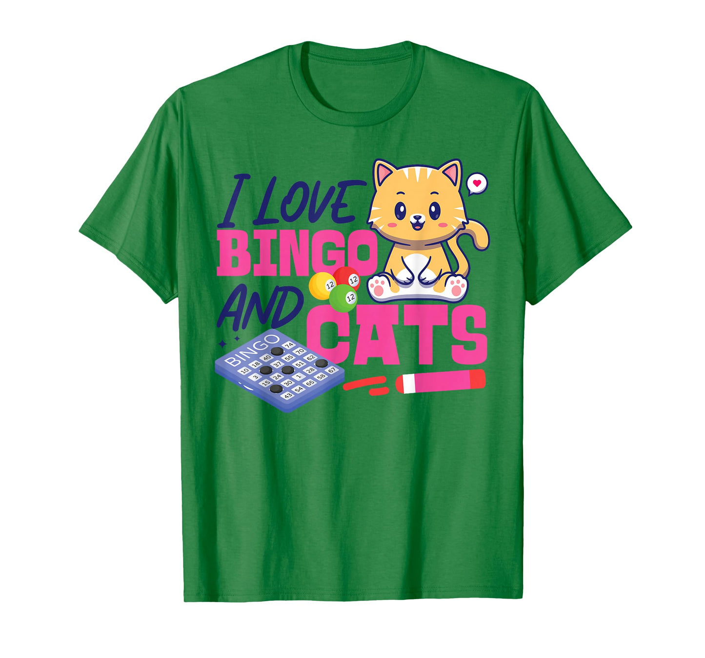 Bingo Player Cat I Love Bingo And Cats T-Shirt