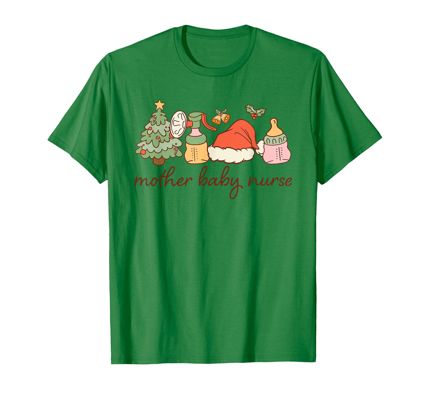 Mother Baby Nurse Christmas Maternity and Baby Care T-Shirt