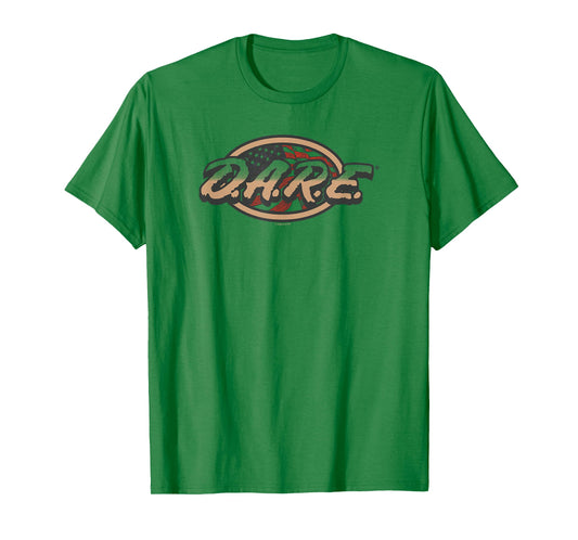 D.A.R.E. American Flag Logo Drug Abuse Resistance Ed PSA T-Shirt