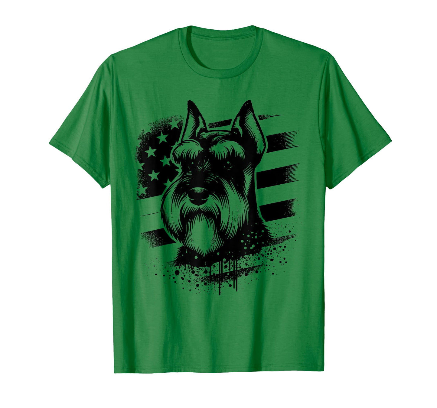 Standard Schnauzer 4th Of July Patriotic Dog American Flag Women Kids Men T-Shirt