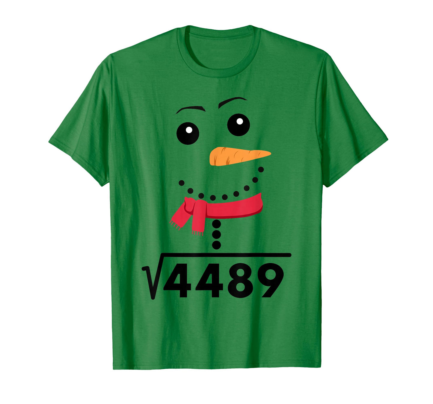 67 Meme Math Teacher 6 7 Christmas Snowman Square Root 4489 T-Shirt