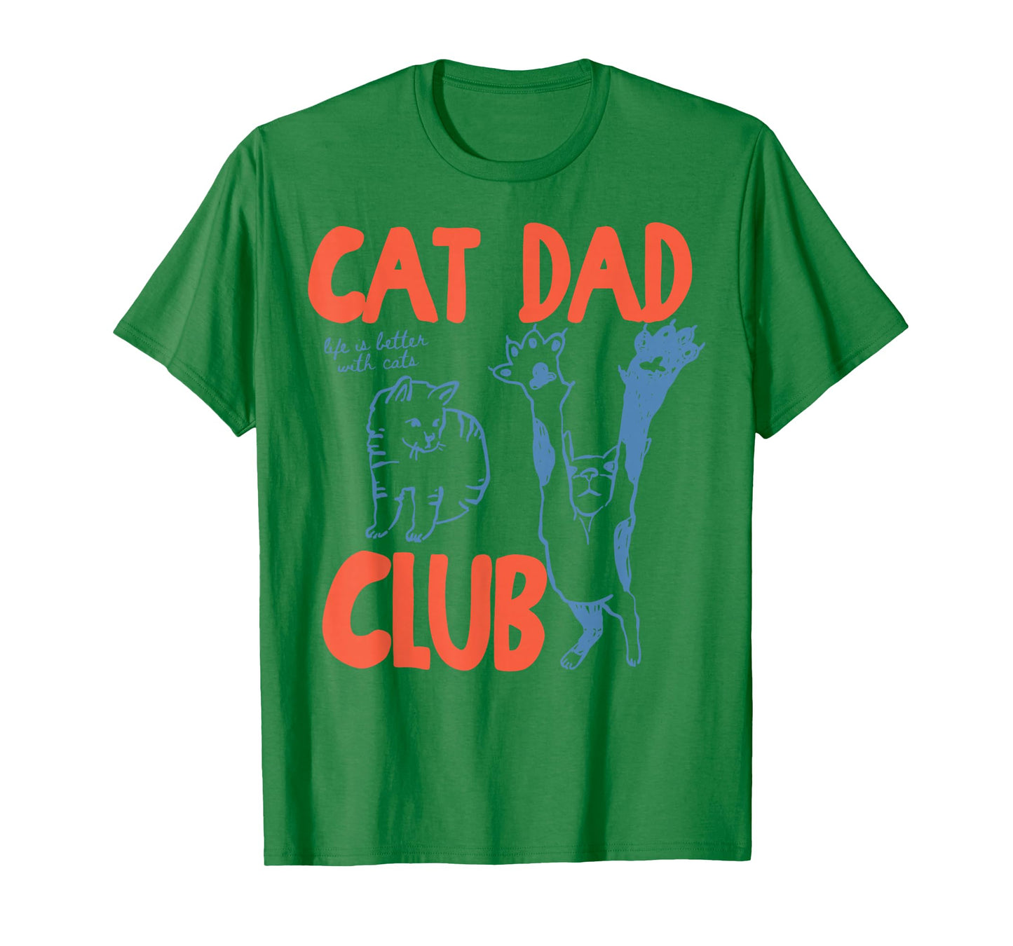 Cat Dad Club Funny Cat Lover Pet Parent Father's Day Men T-Shirt