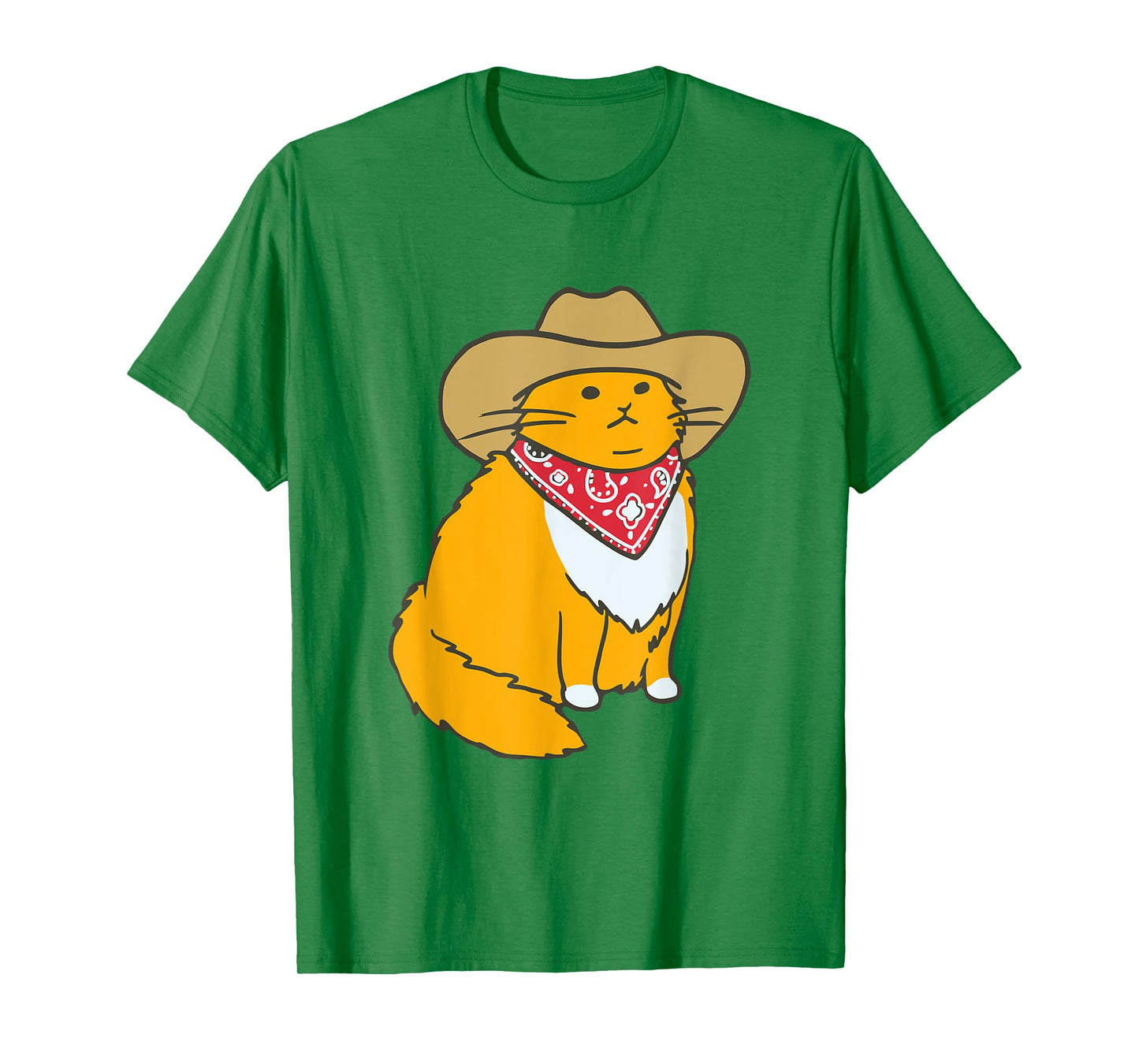 Cowboy Cat Meme Western Country Funny Chubby Kitten T-Shirt