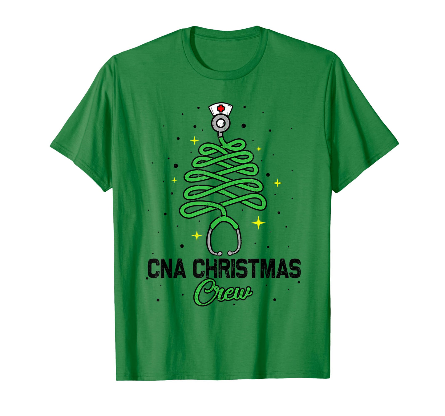 CNA Christmas Crew Cute Christmas Tree Xmas Lights Nurse T-Shirt