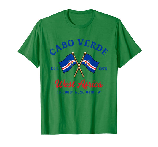 Cabo Verde Cabo Verdean Root Cross Flag T-Shirt