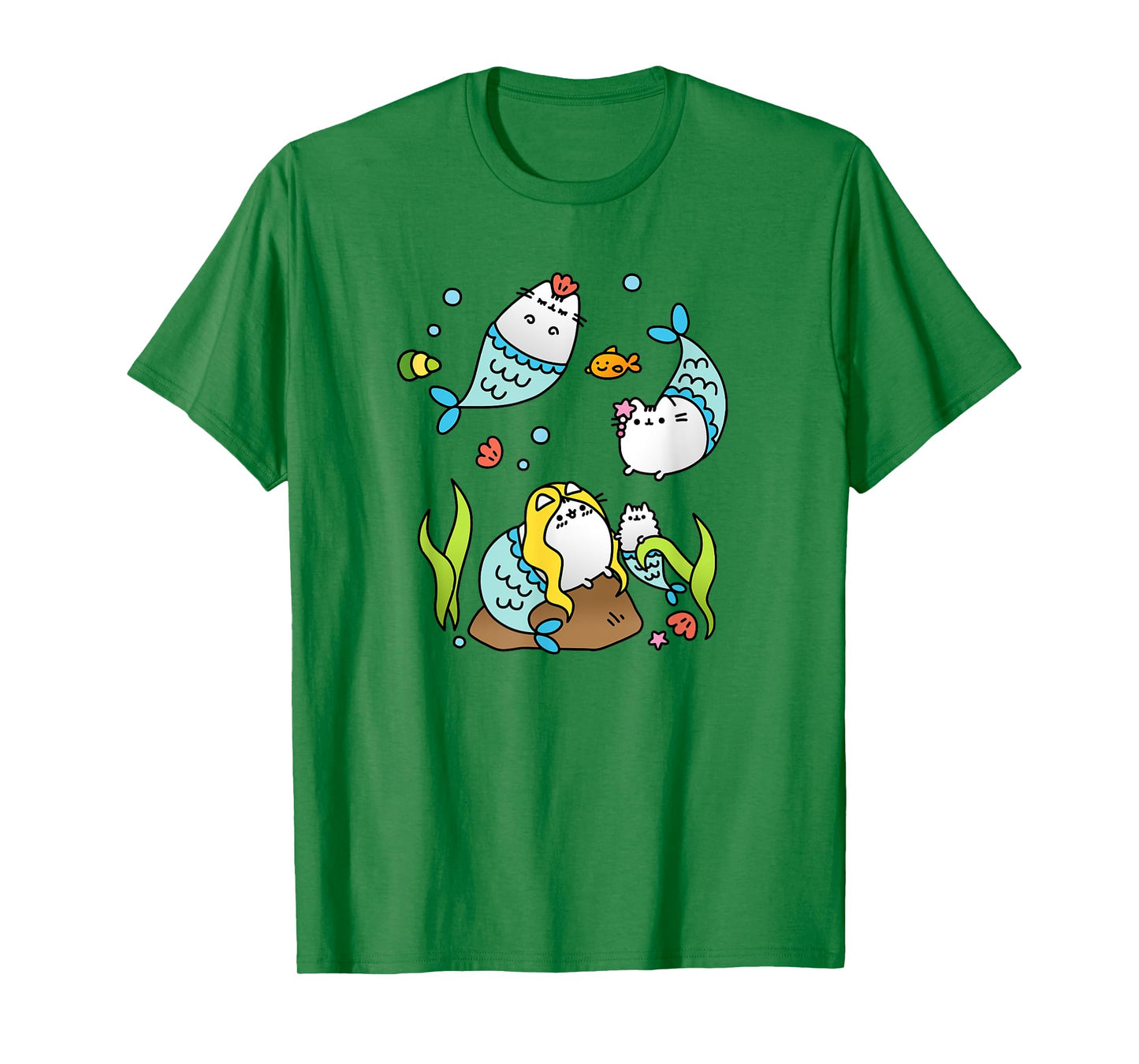Mermaid Cat Family T-Shirt Cute Purrmaids Men Women Kids T-Shirt