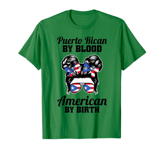 Puerto Rican by blood American by birth Puerto rican roots T-Shirt