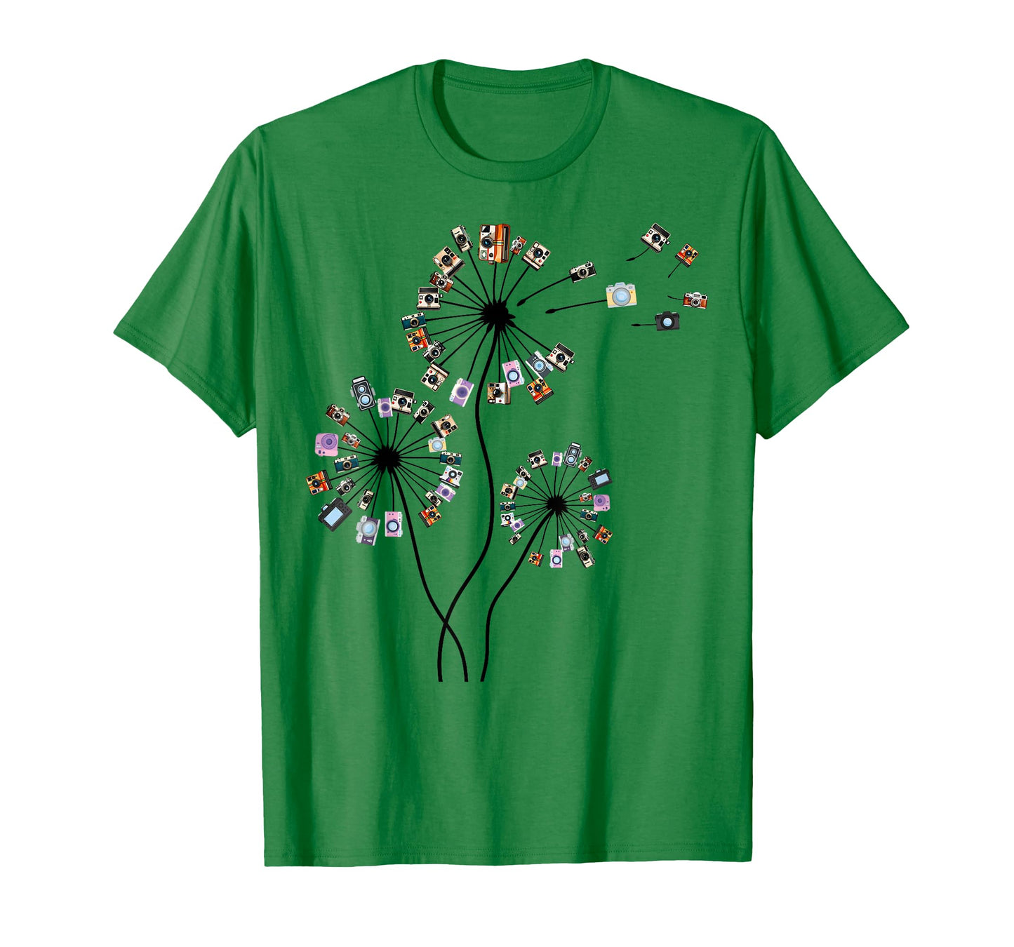 Photographer Vintage Camera Dandelion Graphic Photography T-Shirt