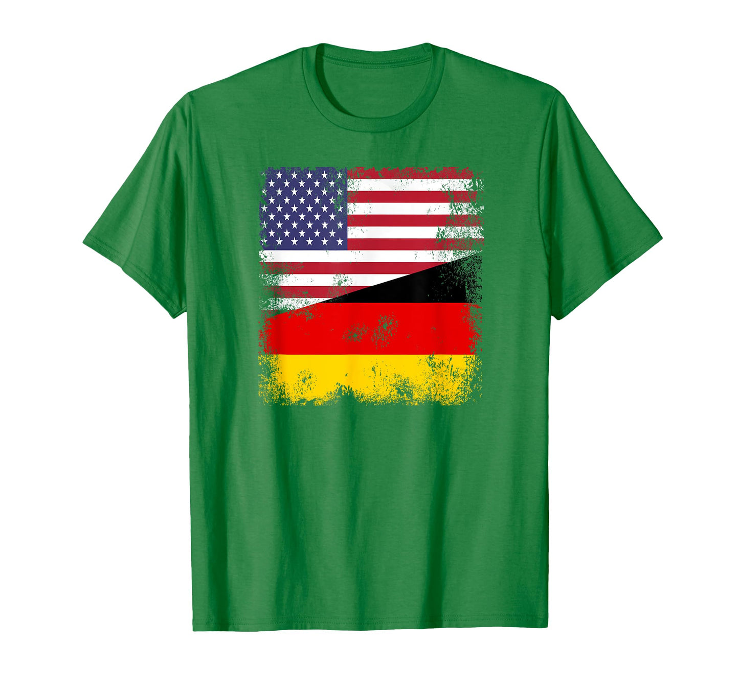 Half German Flag T-Shirt | Vintage Germany USA Gift T-Shirt