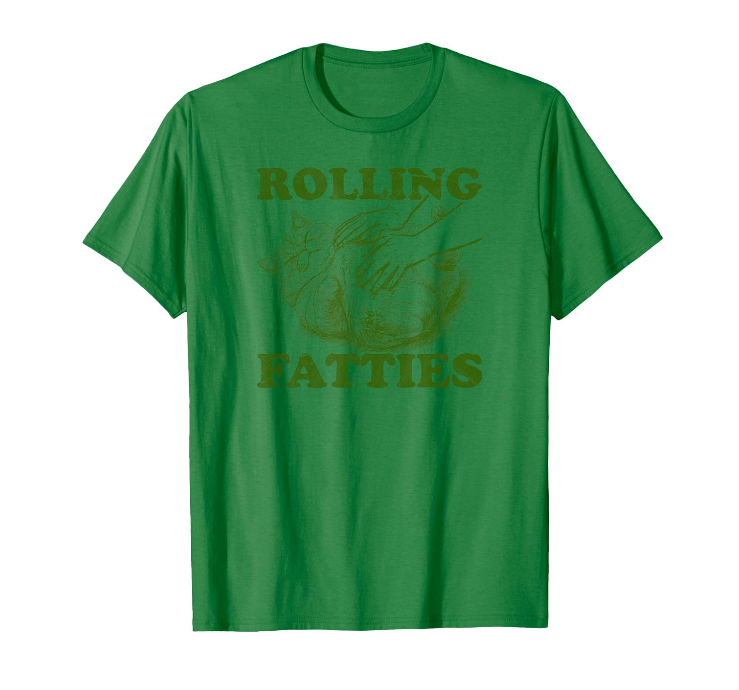 Rolling Fatties cat funny cute cat lover Kitten Owner retro T-Shirt for Men Women