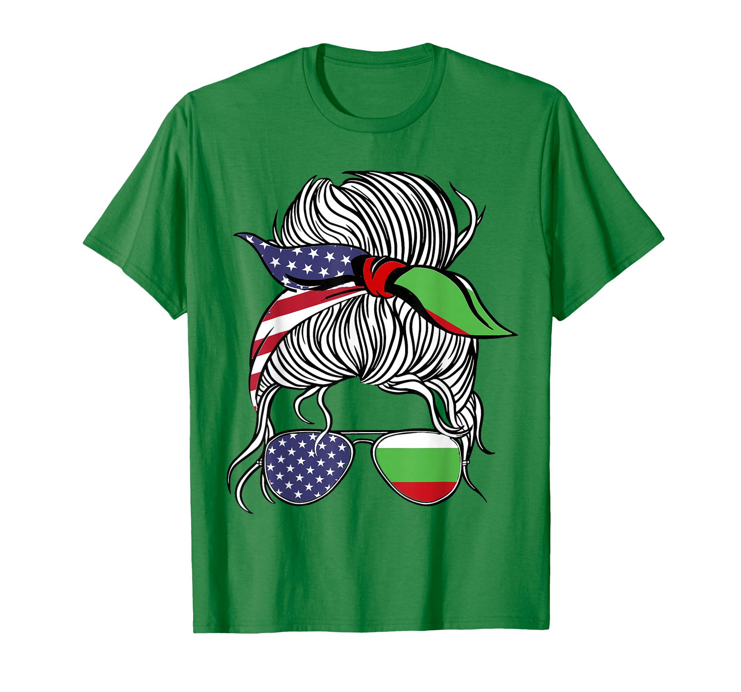American Bulgarian Patriot Flag Women Girl Bulgaria Grown T-Shirt