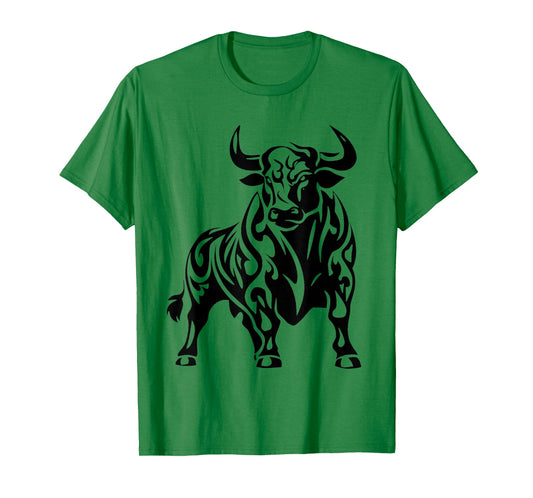 Wild and Powerful Bull - Majestic pattern T-Shirt
