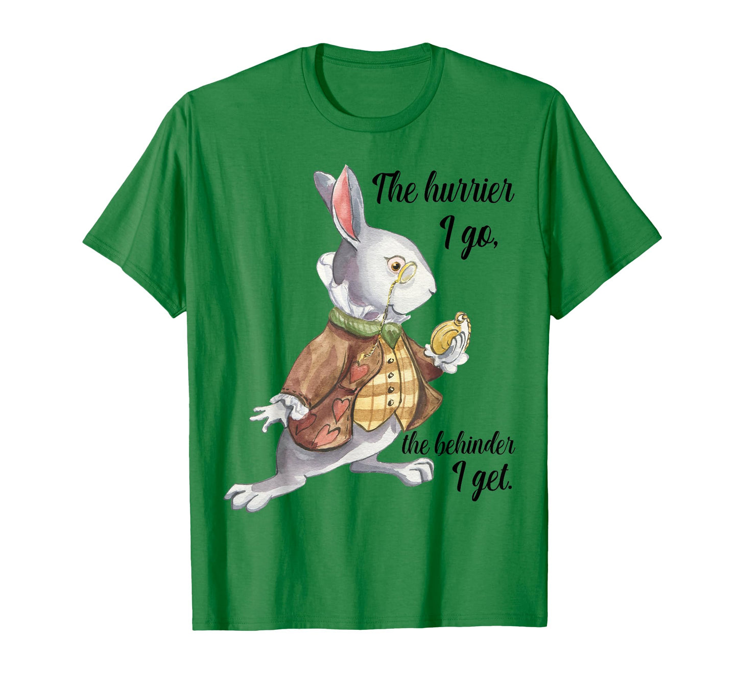 Alice in Wonderland White Rabbit Late The Hurrier I Go T-Shirt