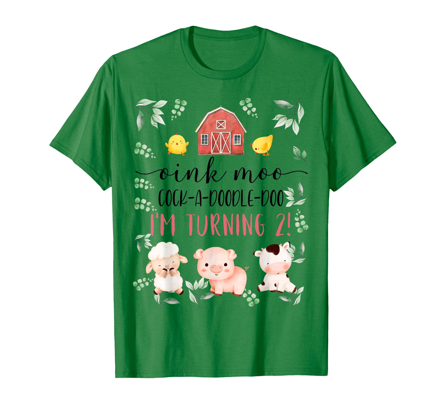 2nd Birthday Oink Moo Cockadoodle Doo Second Bday Party T-Shirt