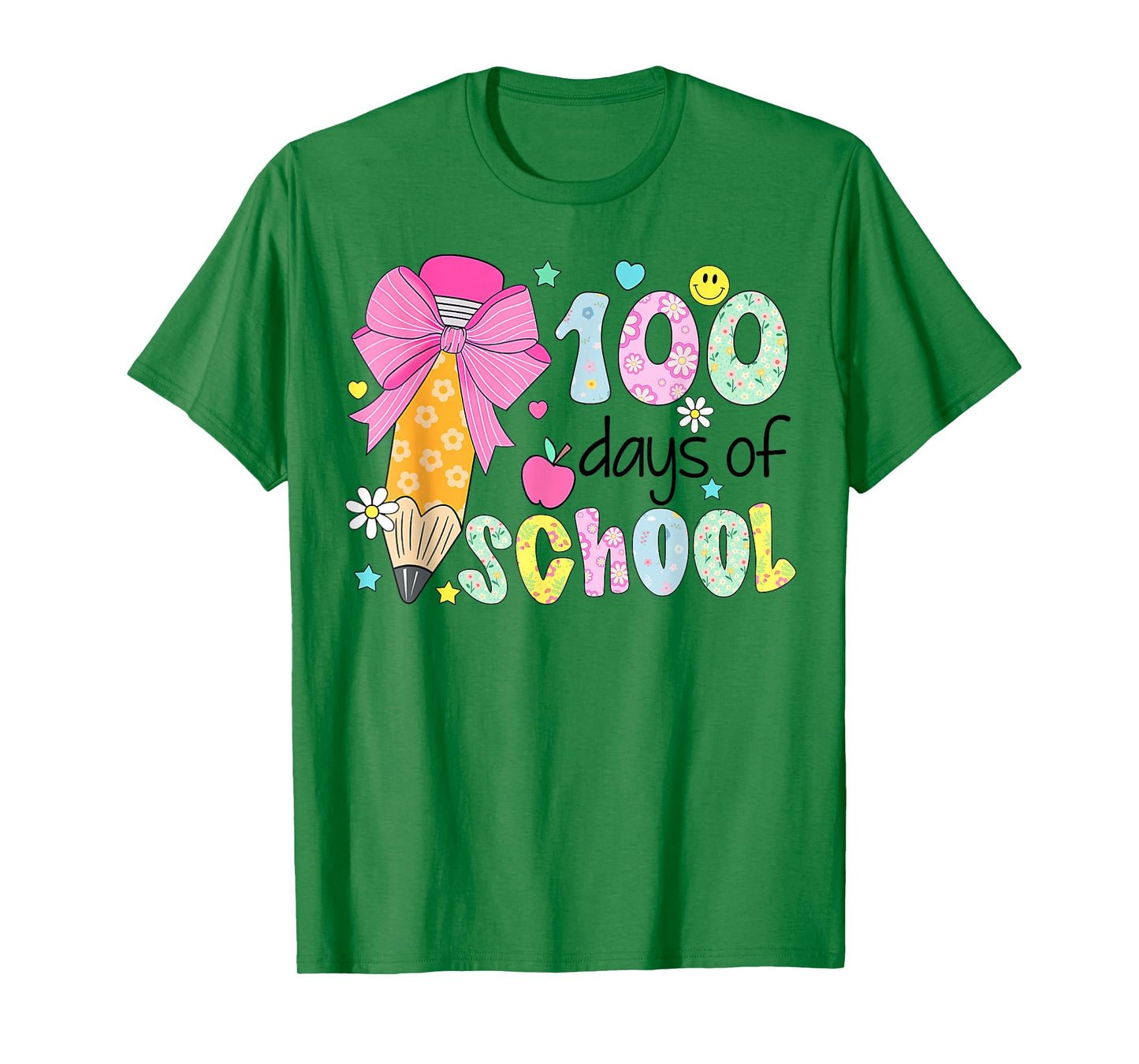 100 Days of School Preppy 100th Day of School Teachers Girls T-Shirt