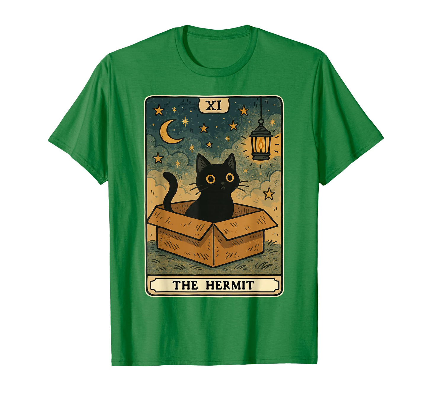 The Hermit Tarot Card Cat Lover Funny Cat T-Shirt