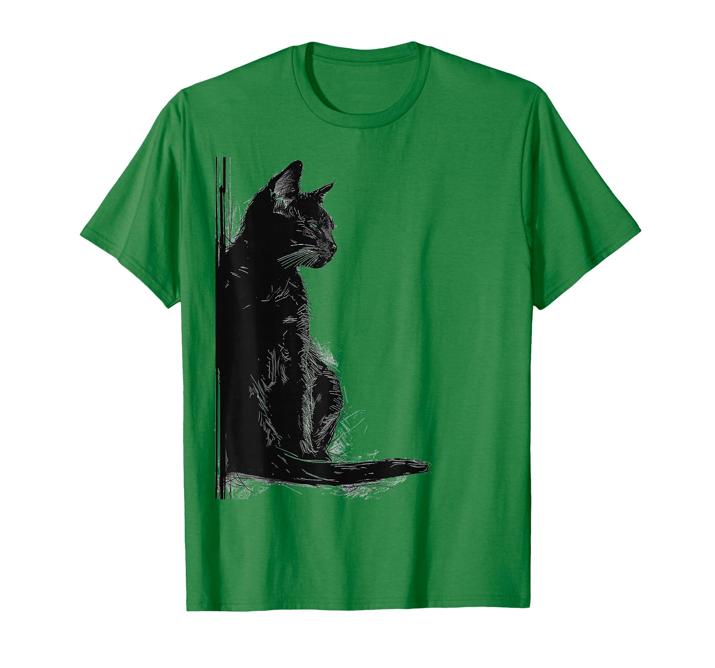 Cat Abstract Drawing Art Animal Illustration Graphic Cat T-Shirt