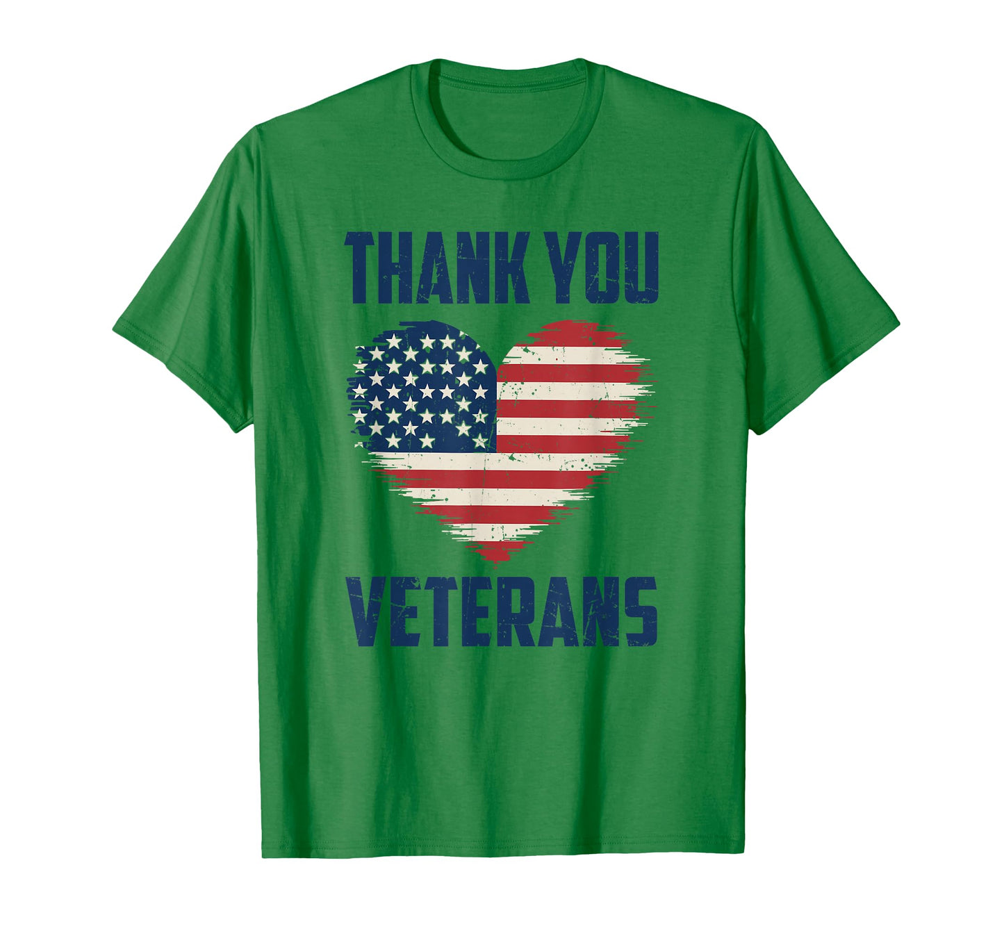 Patriotic American Flag Thank You Veterans Men Women Kids T-Shirt