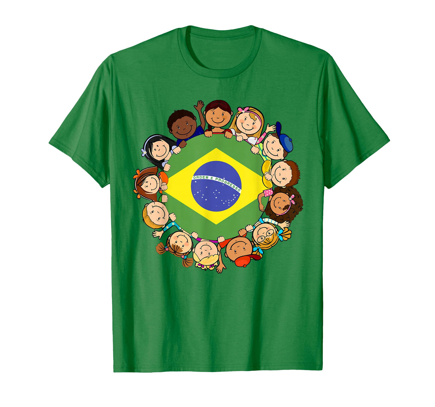 Brazil Kids Brazilian Flag Hispanic Heritage Month Girl Boy T-Shirt