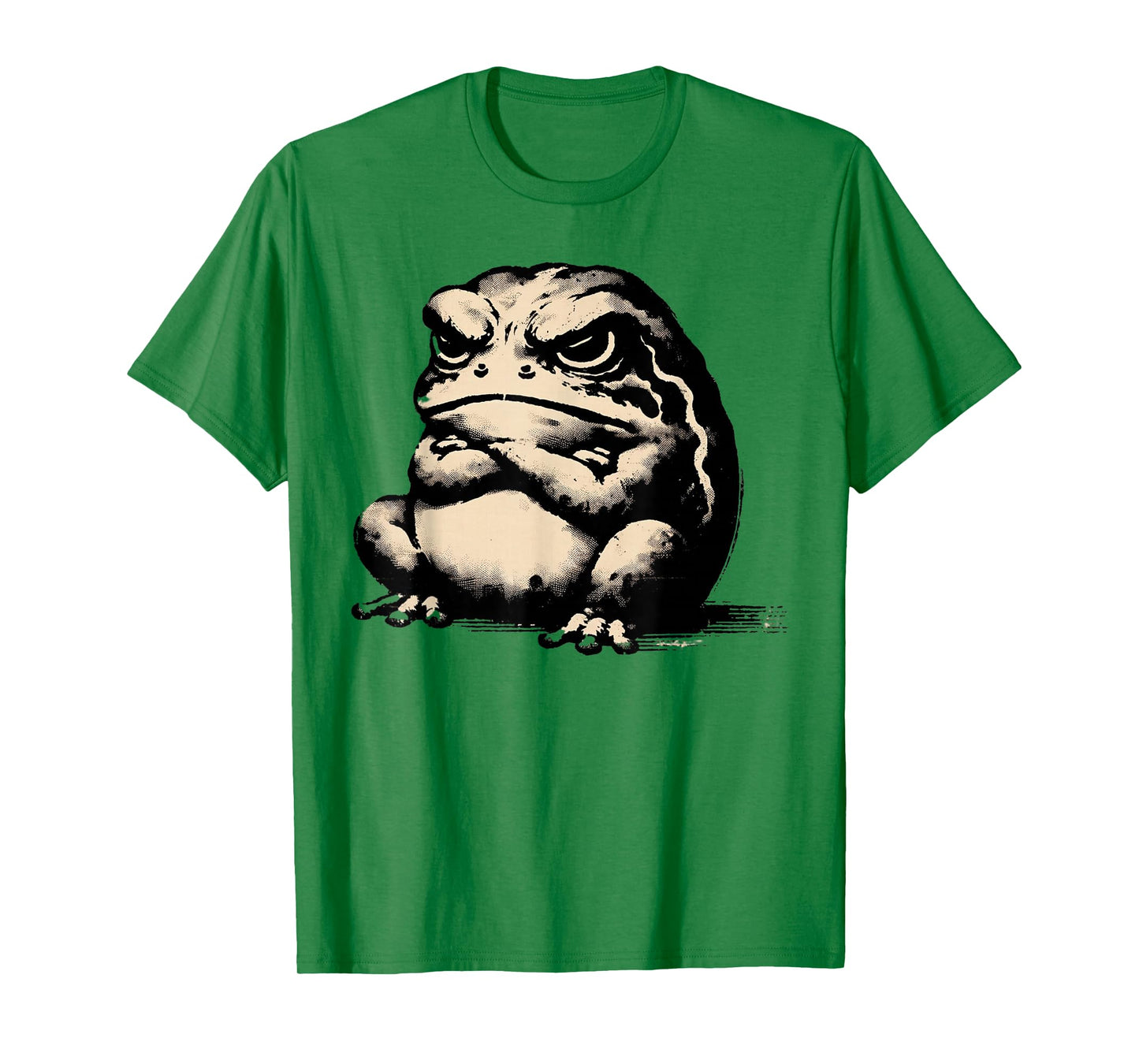 Classic Silhouette Animal Lover Japanese Art Grumpy Frog T-Shirt