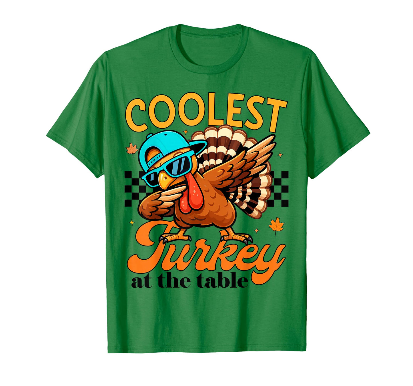 Coolest Turkey at Table Funny Bird Toddler Boys Thanksgiving T-Shirt