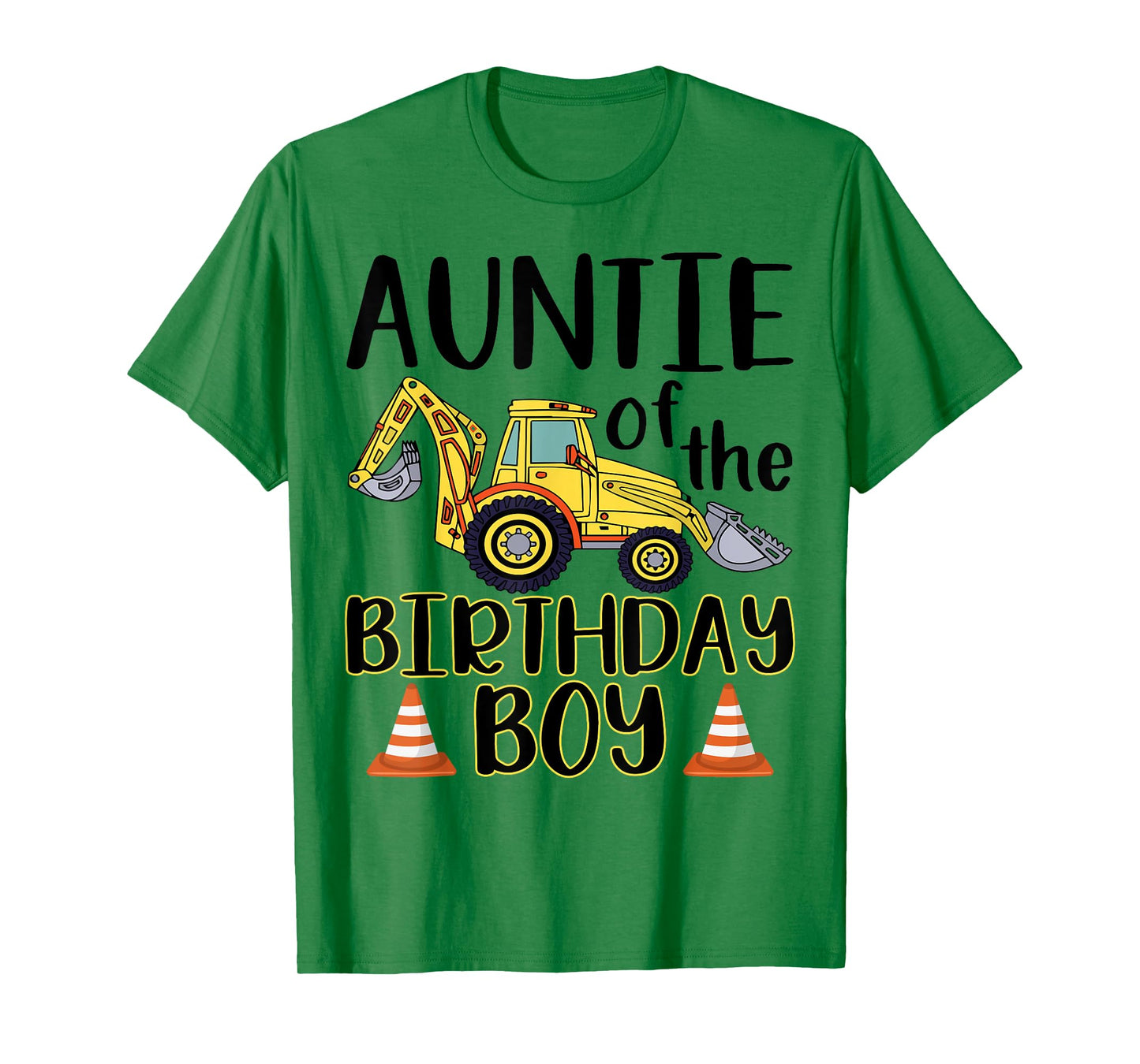 Auntie of The Birthday for Boy Excavator Construction Truck T-Shirt