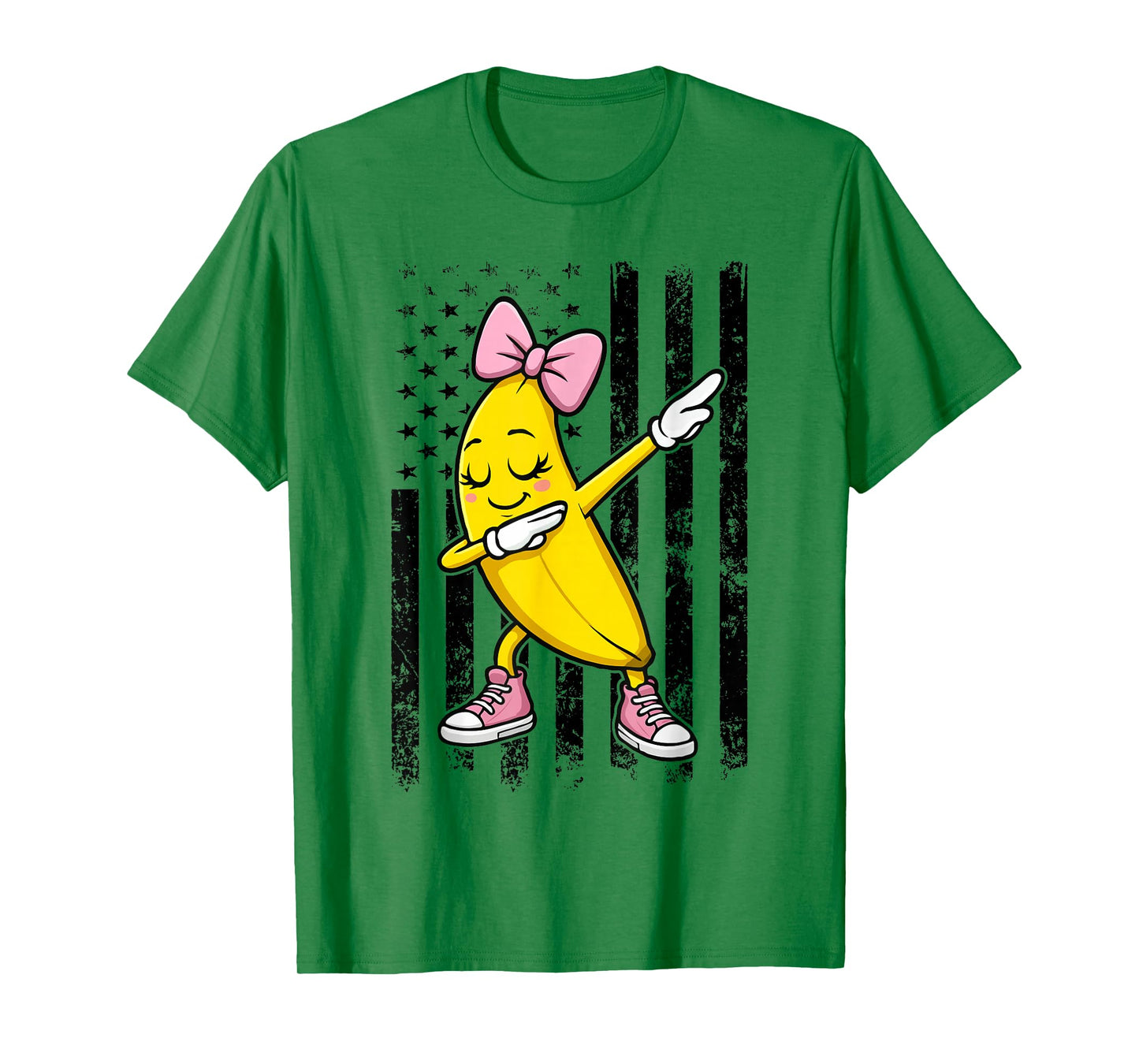 Dabbing Banana Coquette Bow Retro Banana Women Girls Kids T-Shirt