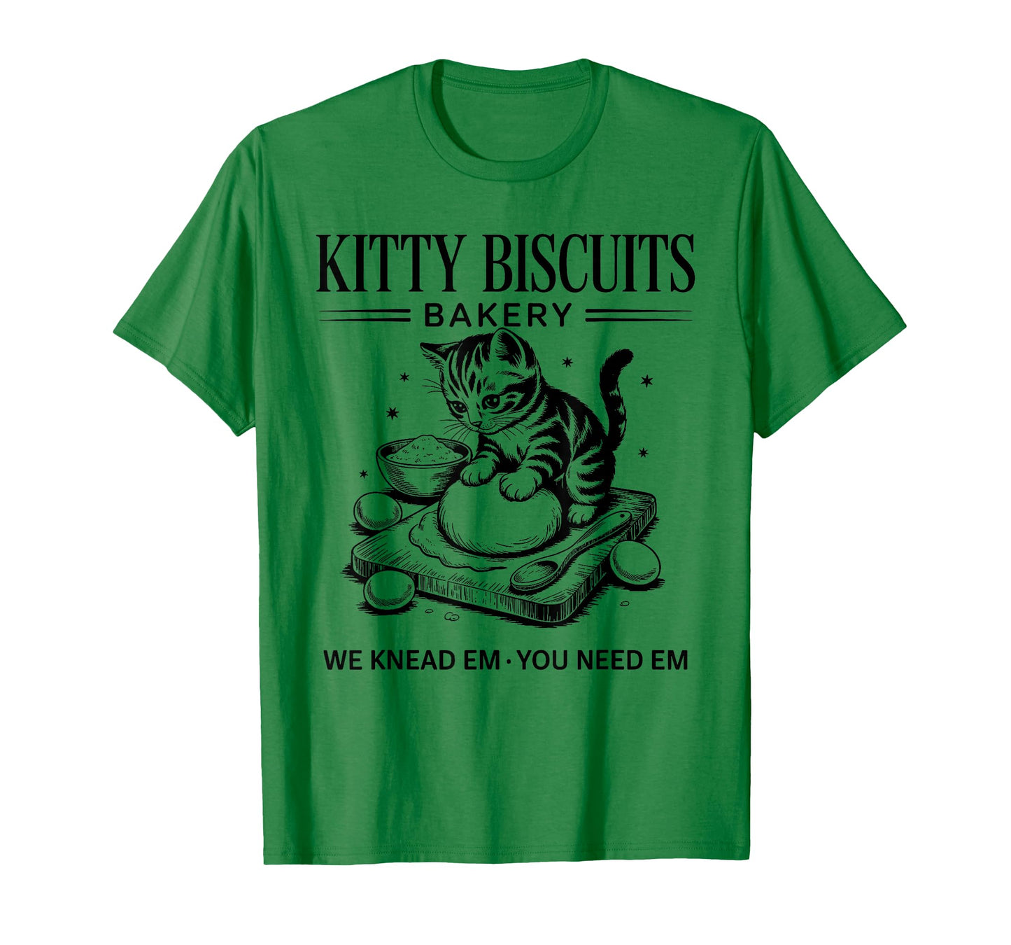 Cute Kitty Biscuits Bakery Funny Cat Lovers Baking Humor T-Shirt