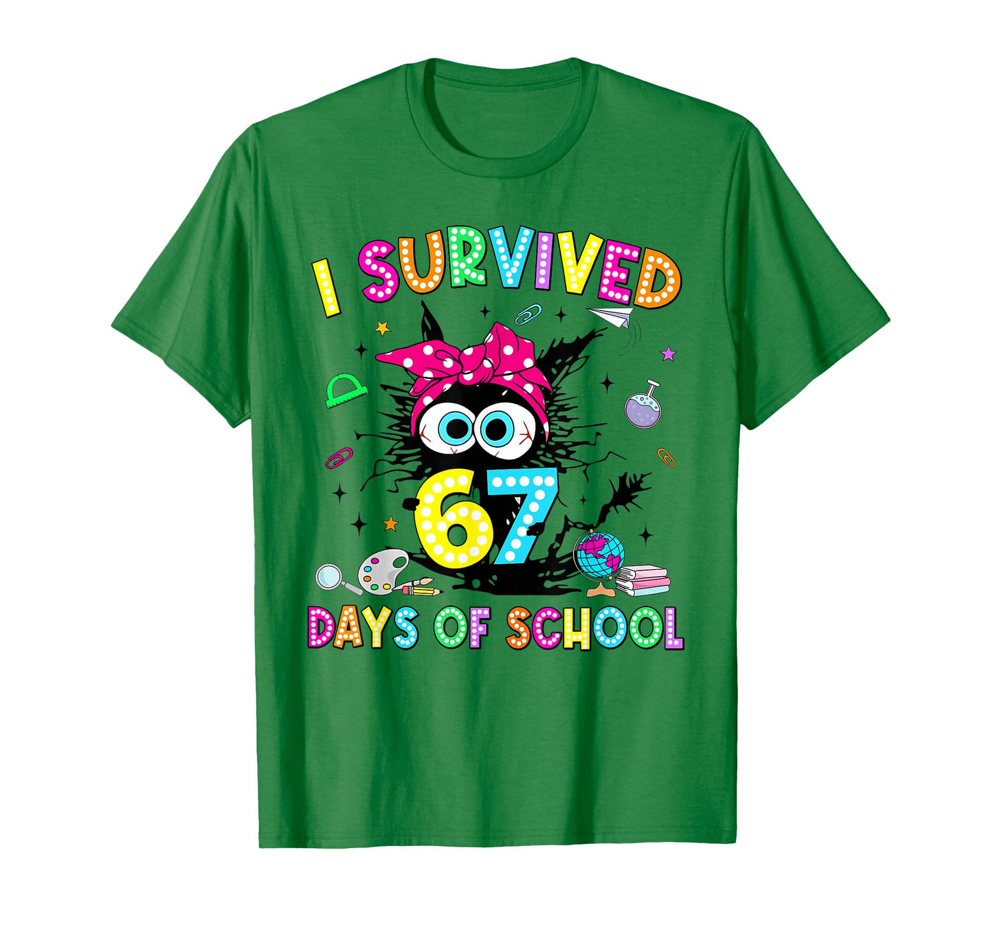 Survived 67 Days of School Six Seven Meme Teachers Boy Girl T-Shirt