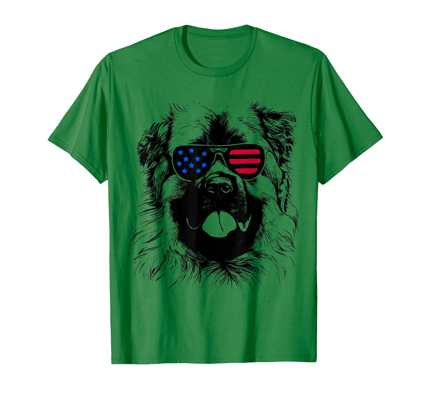 Caucasian Shepherd Dog 4th July America USA Flag T-Shirt