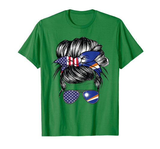 Marshall Islands Flag American Women Girl USA Marshallese T-Shirt