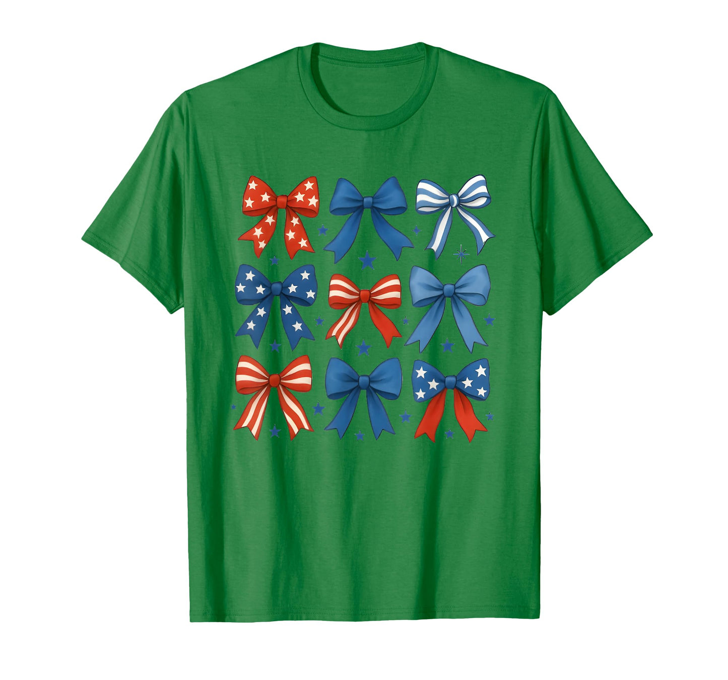 4th Of July Girls Coquette Bow Patriotic Women Usa American T-Shirt