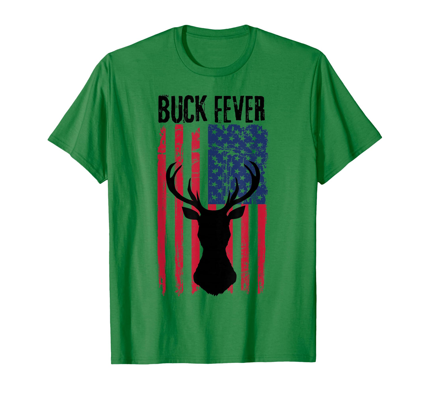 Deer American Flag Patriotic Buck Fever Hunting Hunters Hunt T-Shirt