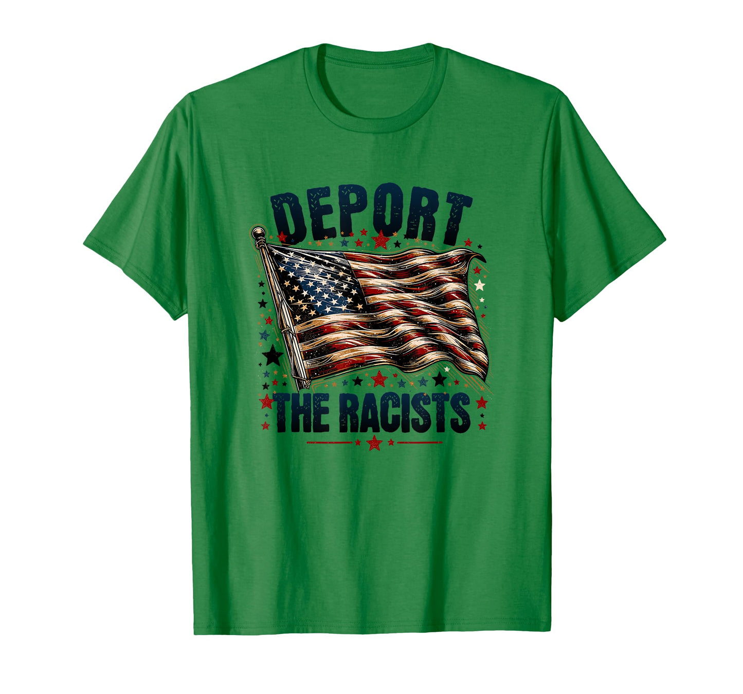 Pro-Immigrant Anti-Racism USA Flag T-Shirt