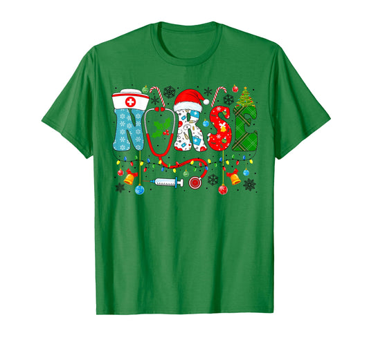 Christmas Nurse Xmas RN Nursing Christmas Nurse Santa RN T-Shirt