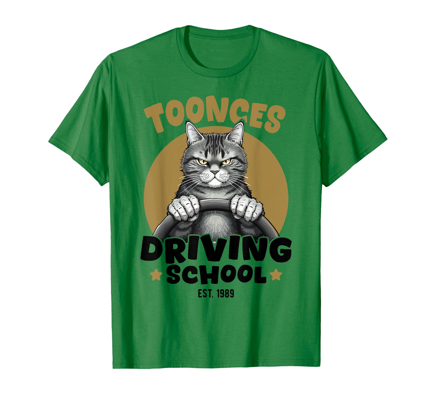 Toonces Driving School Est Legendary Driving Cat Funny T-Shirt