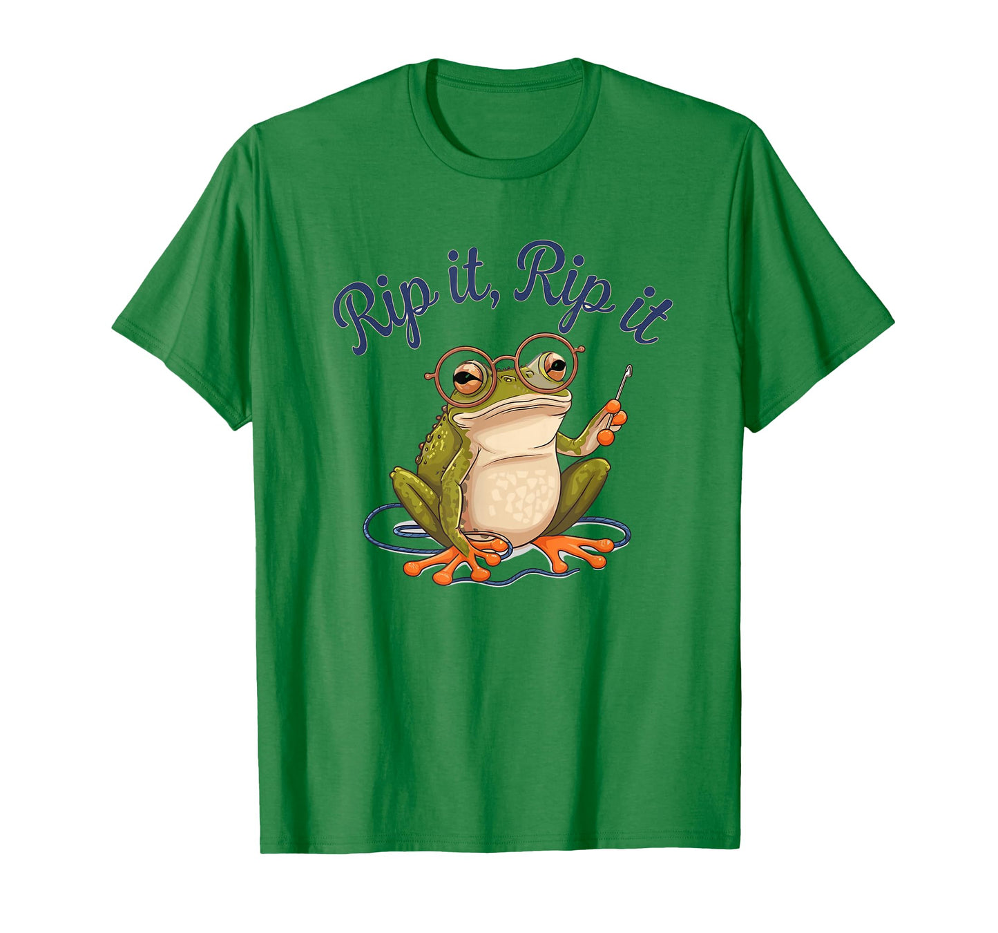 Crochet Frog Yarn Knitting Crafting Hobby Frogging Rip It T-Shirt