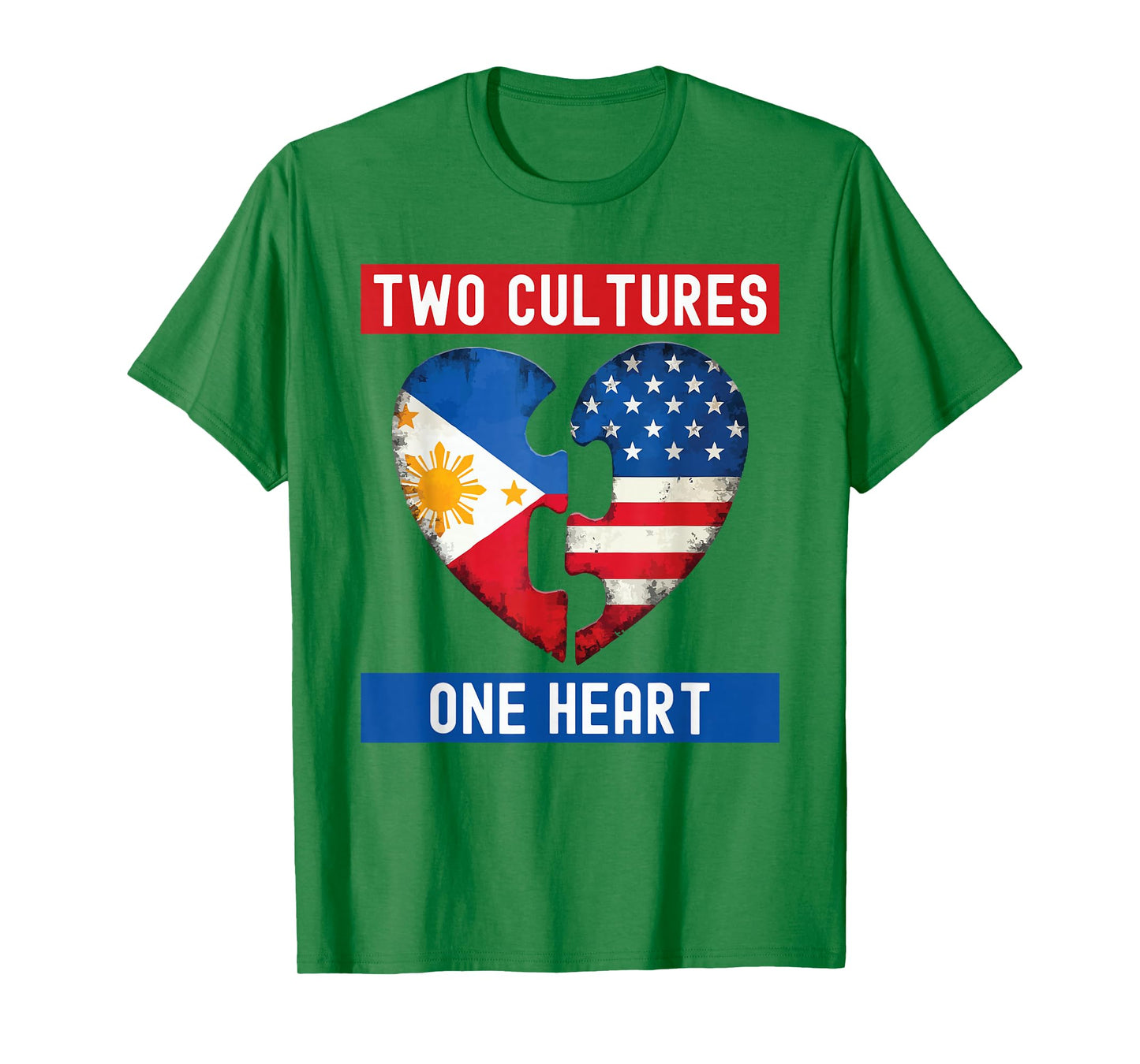 Half Filipino Half American USA Flag Filipino American T-Shirt