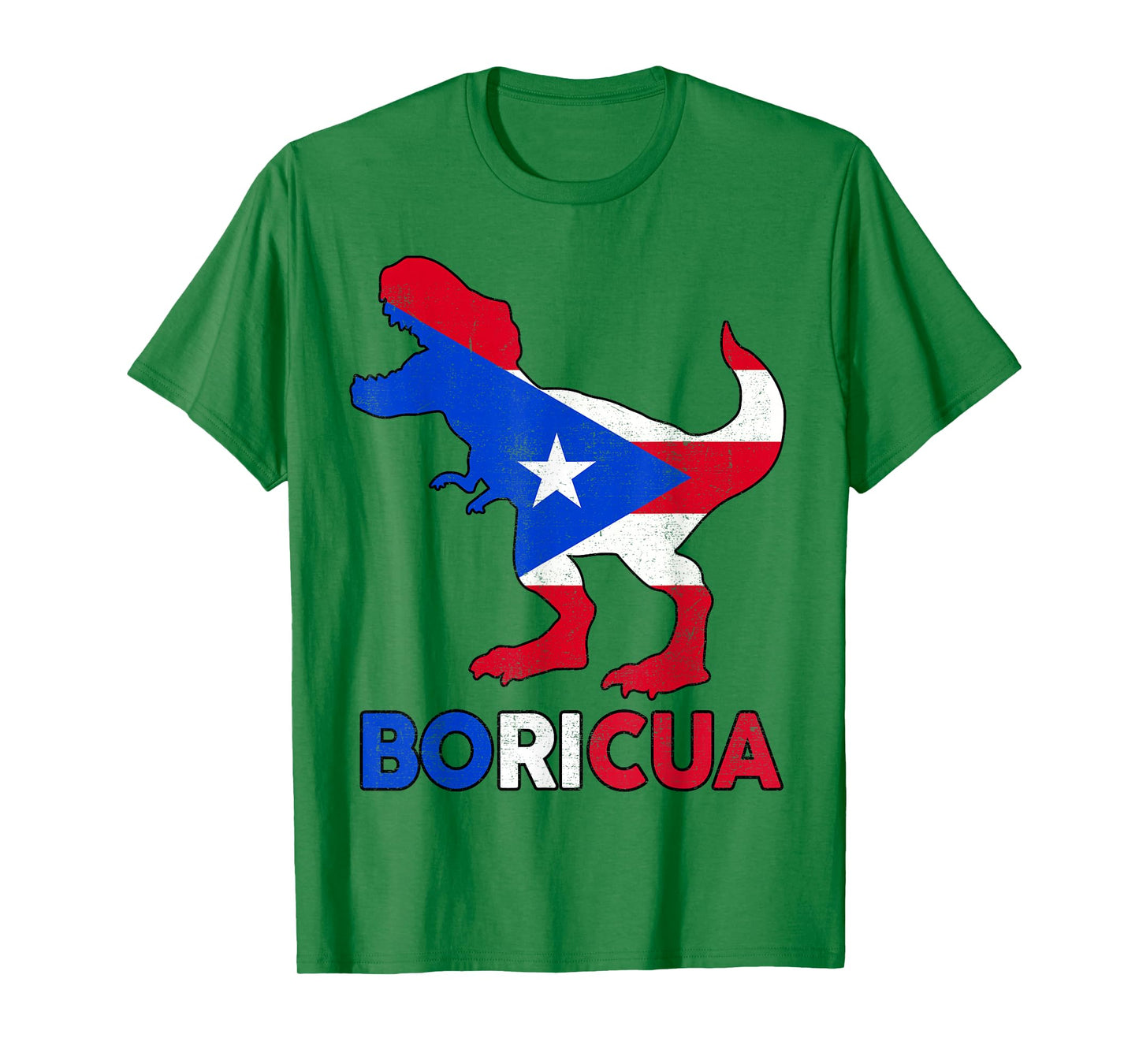 Boricua Puerto Rico Boys Dino Rican Flag Hispanic Heritage T-Shirt