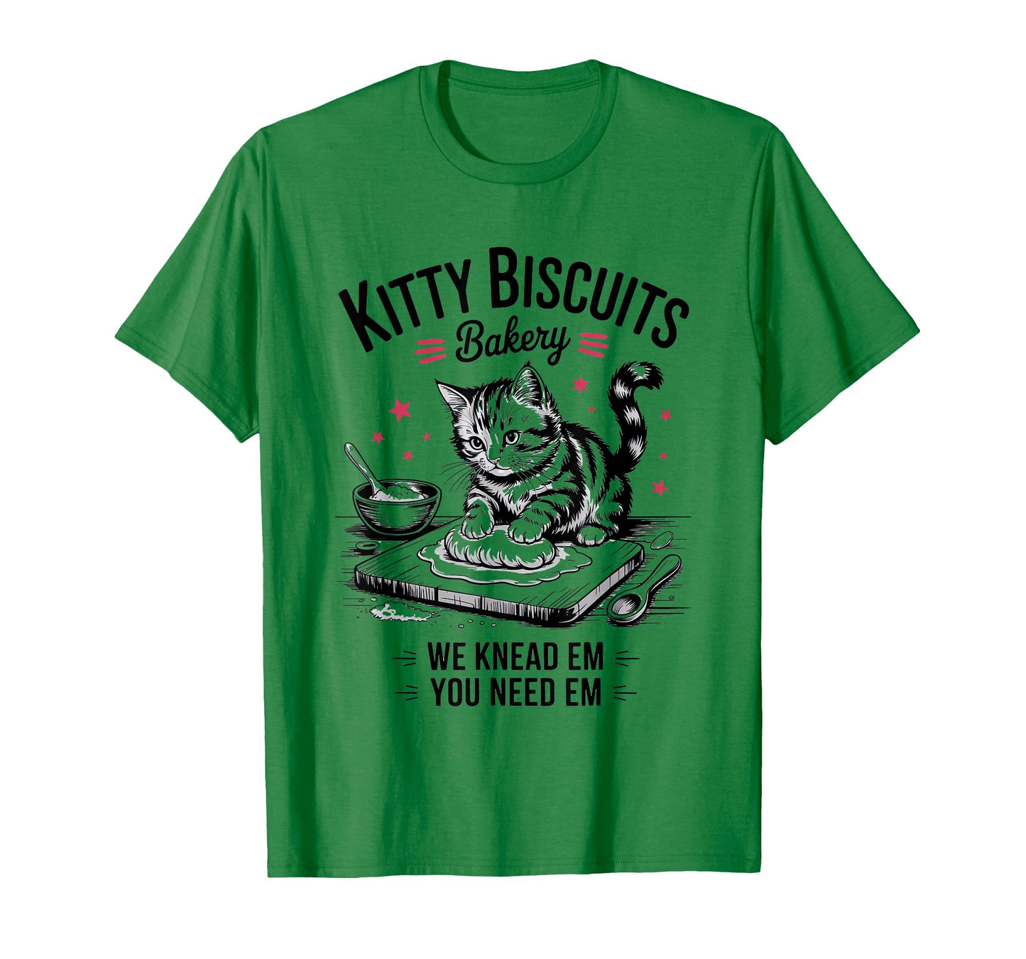 Cute Kitty Biscuits Bakery Funny Cat Lovers Baking Humor T-Shirt