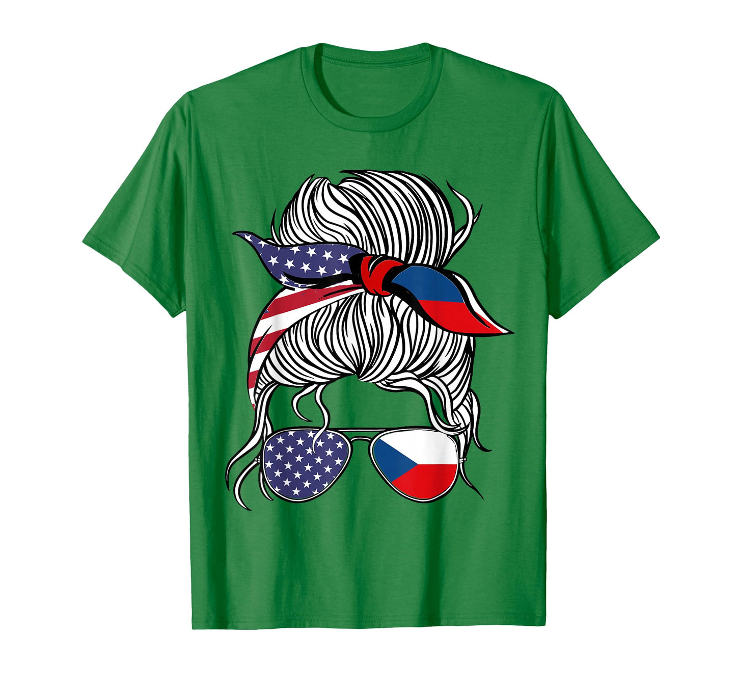 American Czech Patriot Flag Women Girl Czechia Grown T-Shirt