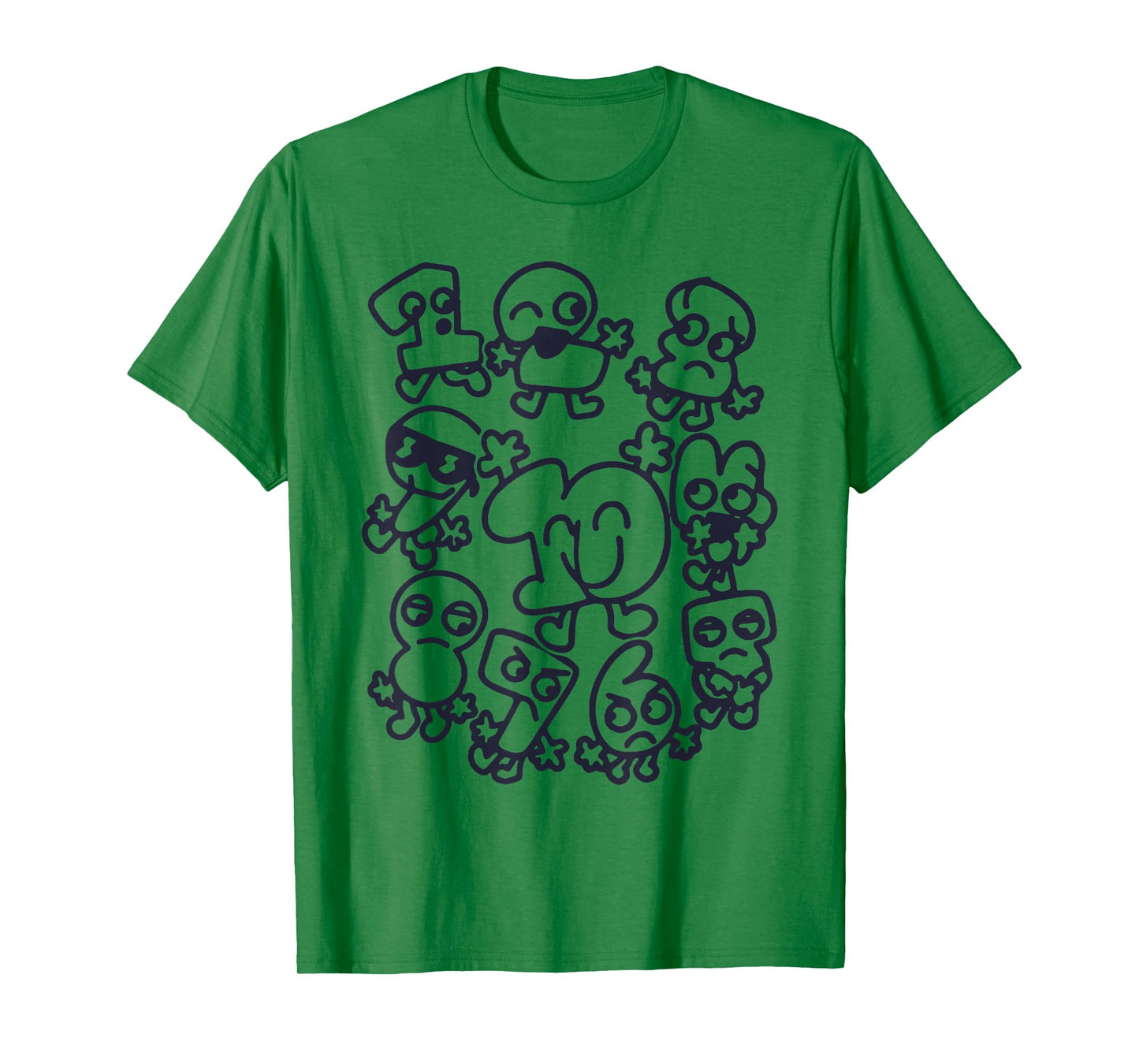 Algebralian Xfohv Cute Number Cartoon T-Shirt