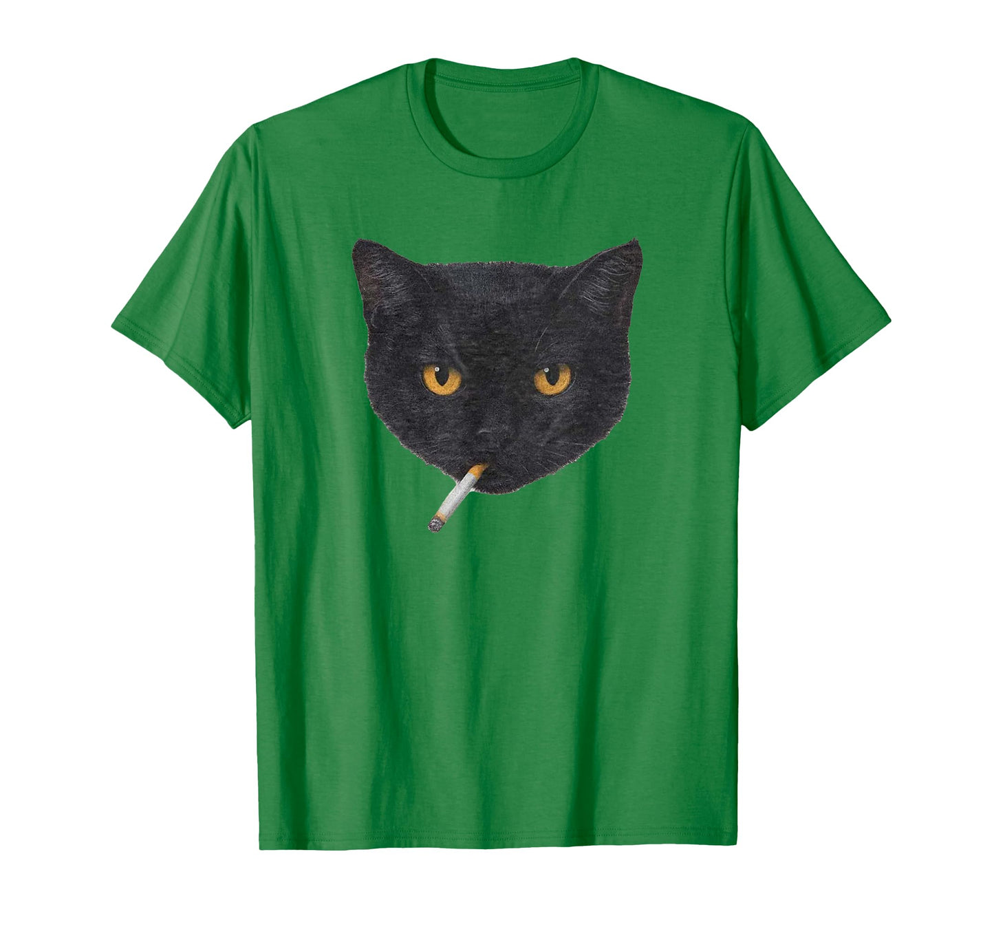 Smoking Cat Y2K Vintage Black Cat Retro 90s Grunge T-Shirt