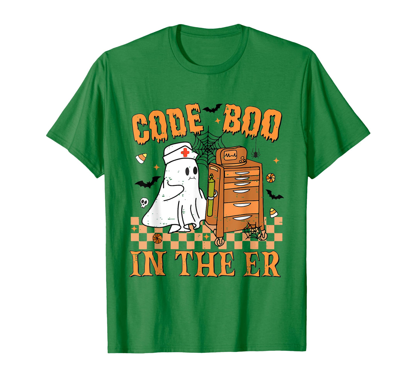 Cute Emergency Department Code Boo In The Er Nurse Halloween T-Shirt