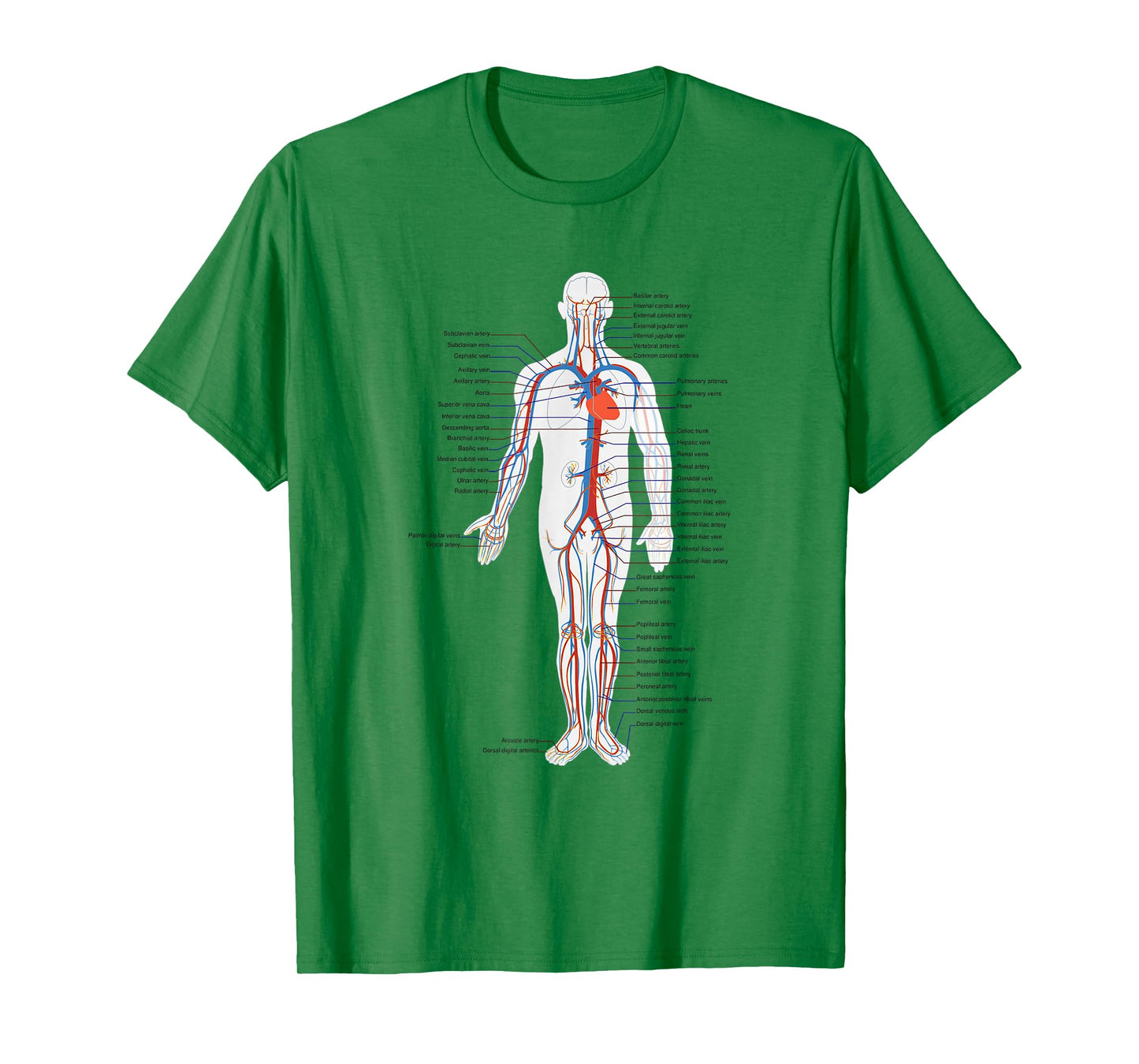 Circulatory System Anatomy Chart Arteries Veins T-Shirt