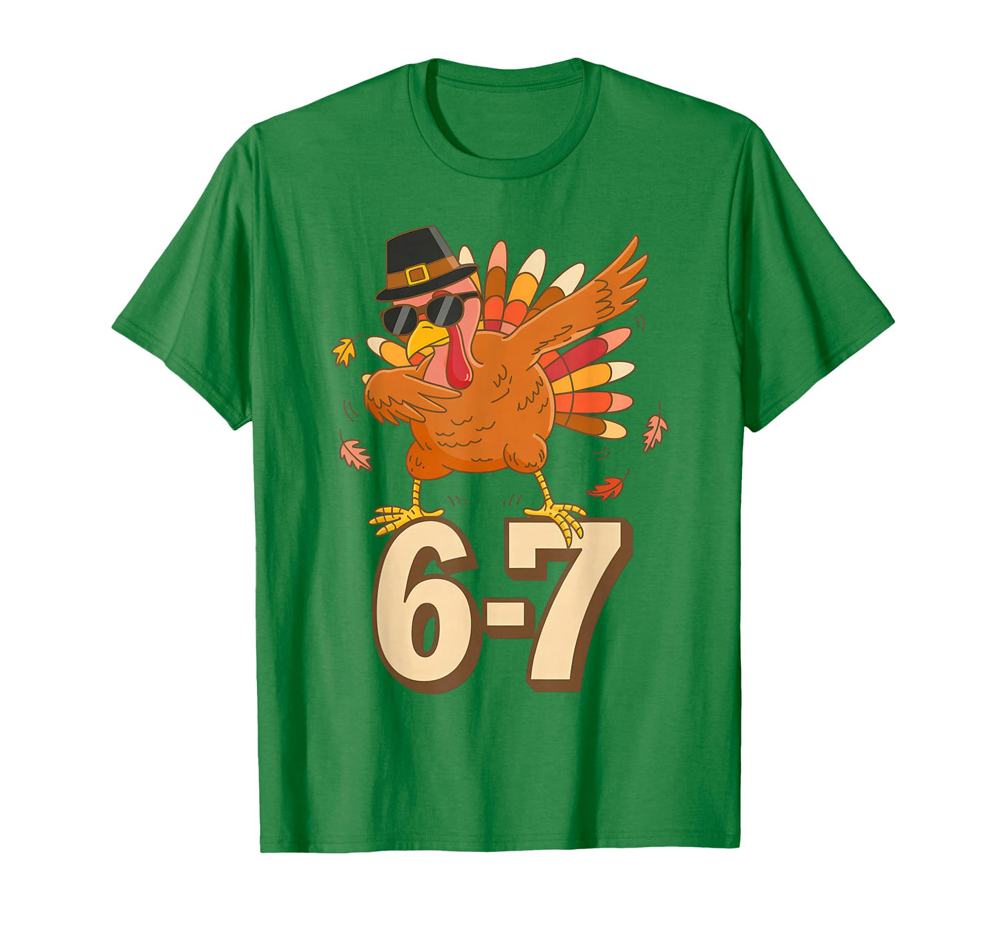 67 Thanksgiving Turkey Dabbing Six Seven Meme T-Shirt