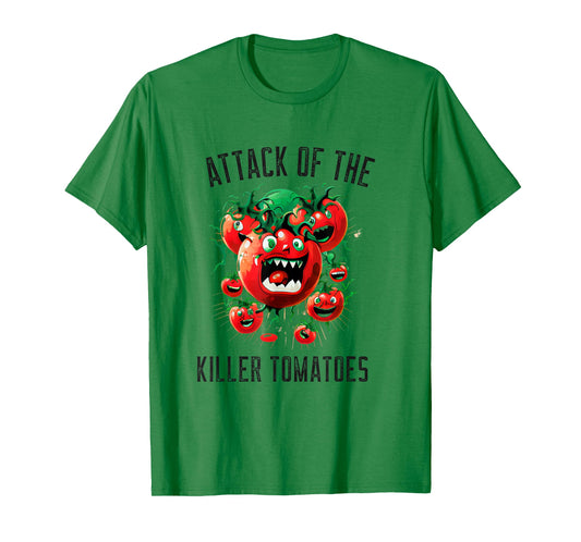 Attack of the Killer Tomatoes Vegan Vegetarian Garden T-Shirt