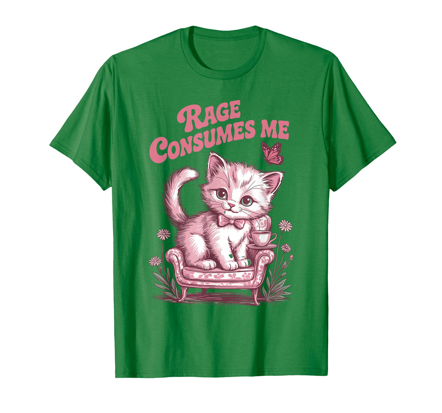 Rage Consumes Me Funny Cat Meme T-Shirt